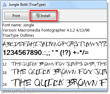 een gratis lettertype installeren in Windows 7