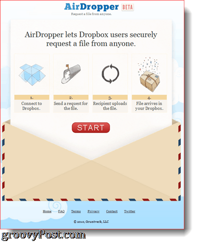 AirDropper Dropbox-add-on in actie