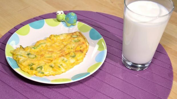 plantaardig omeletrecept voor baby's