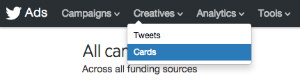 creatives twitter menu-opties