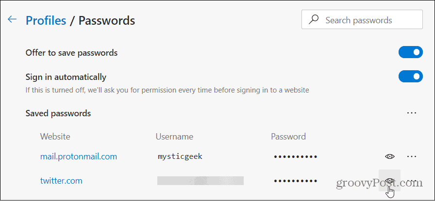 wachtwoord bekijken