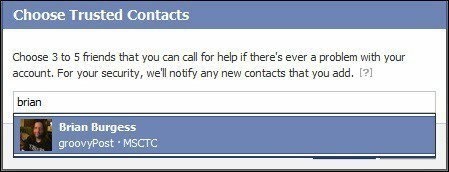 facebook voeg vertrouwde contacten toe