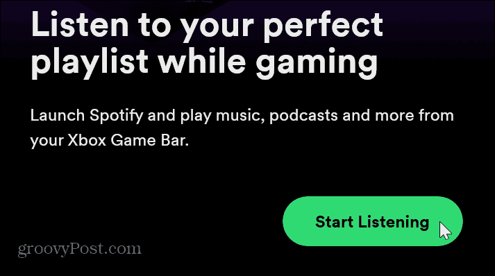 begin met luisteren naar Spotify-spelactiviteit
