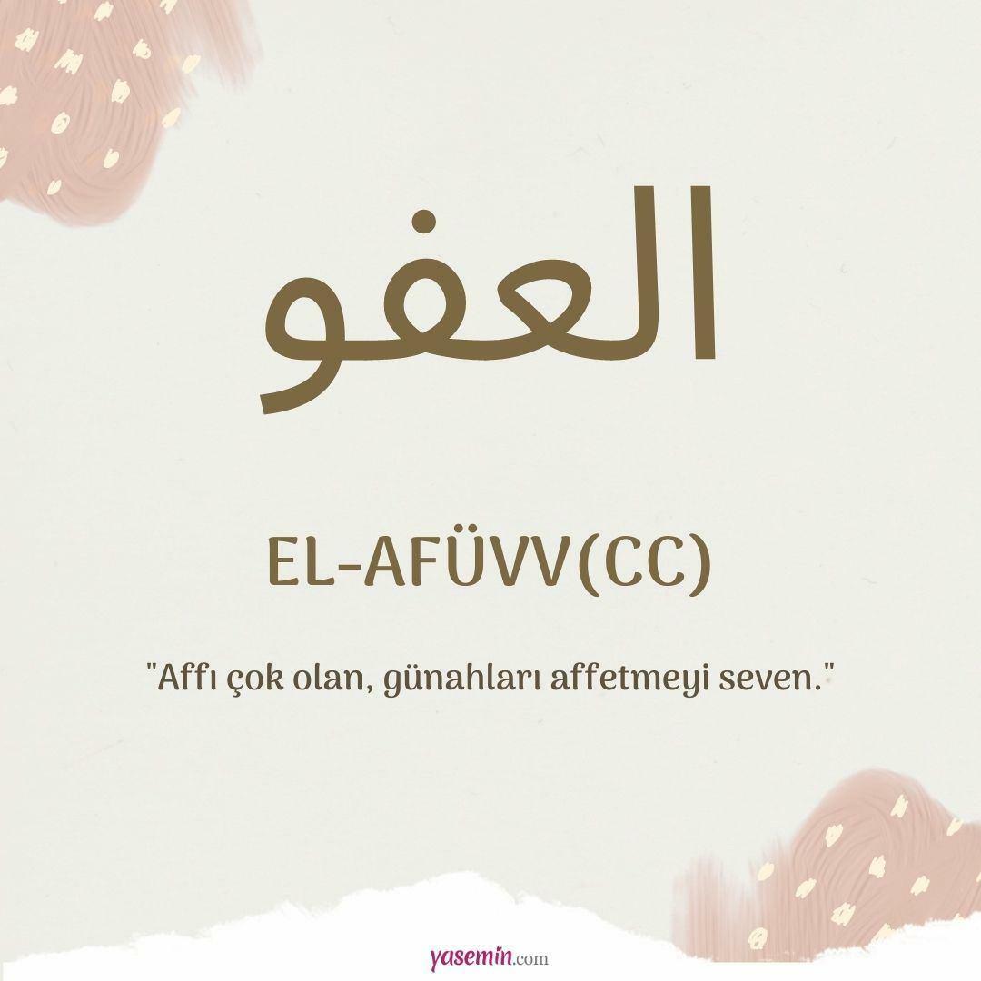 Wat betekent al-Afuw (cc)?