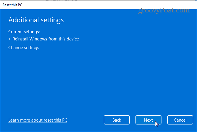 Windows opnieuw installeren vanaf apparaat