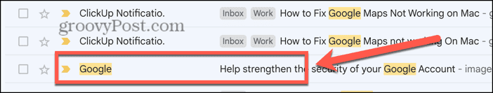 gmail geen inboxlabel