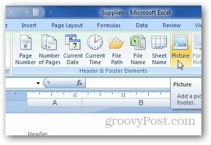 Voettekst Excel-koptekst 5