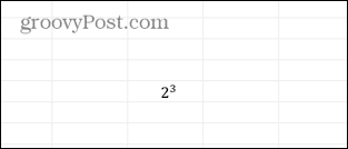 Excel-superscriptwaarde