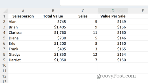 Excel definitieve kolomvolgorde