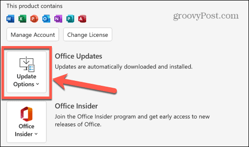 opties voor Outlook-updates