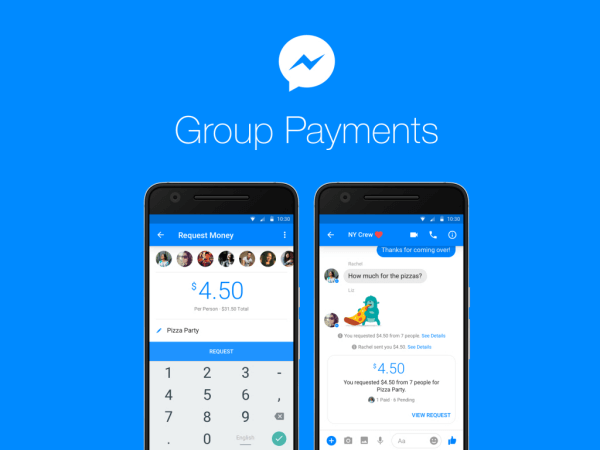 Facebook-gebruikers kunnen nu via Messenger geld verzenden of ontvangen tussen groepen mensen.