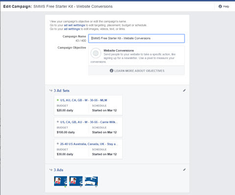 facebook ads manager bulk bewerken