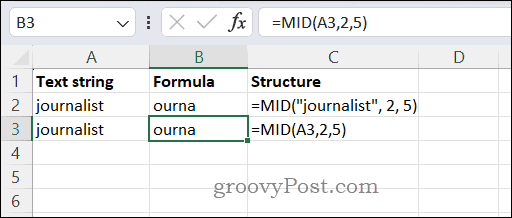 De MID-functie gebruiken in Excel
