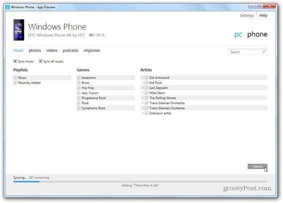 windows phone 8 windows phone app synchroniseert inhoud