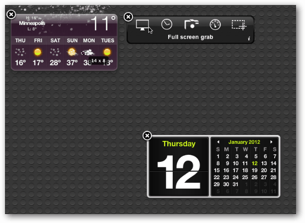 Dashboardkalender OS X