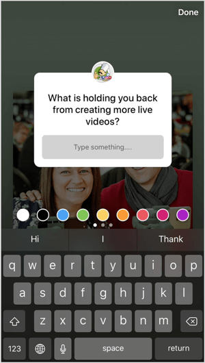 Voeg stickers met vragen toe aan je Instagram-verhalen om je publiek op een onopvallende manier te bevragen.