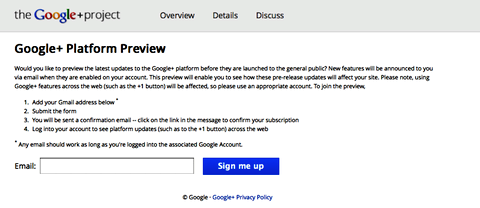 google + platform voorbeeld