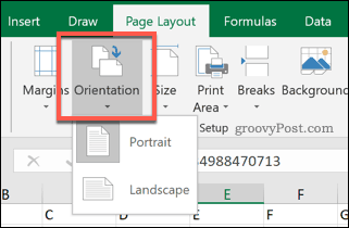 Opties voor oriëntatie van Excel-pagina