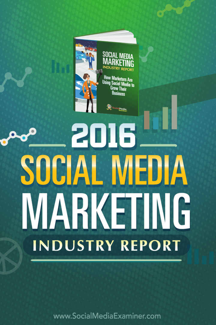 Rapport over de sociale media-marketingsector 2016: Examinator voor sociale media