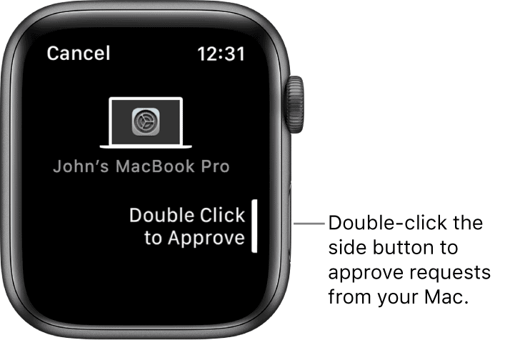 Apple Watch keurt verzoek goed op Mac