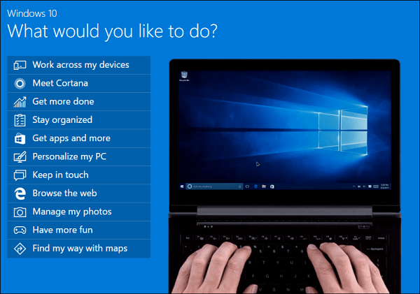 Demo-onderwerpen over Windows 10