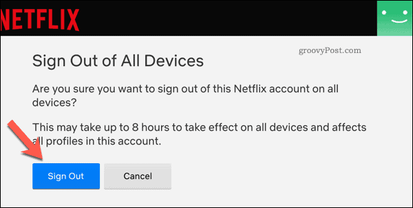 Log uit bij alle apparaten op Netflix