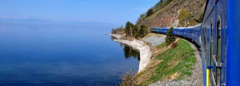 Frames van de Trans-Siberian Express-route