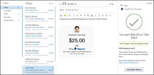 paypal voor Outlook