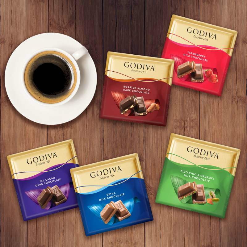 Nieuwe "Square Chocolates" van Godiva