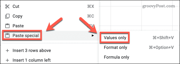 Celwaarden plakken in Google Spreadsheets