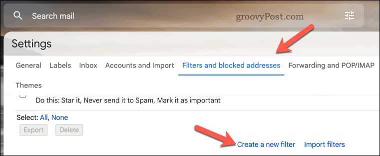 Maak een Gmail-filter
