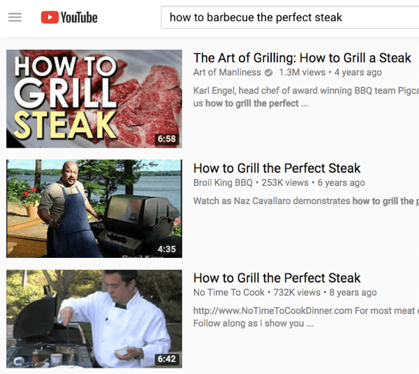 Als u een grillproduct heeft, richt u dan op mensen via advertenties bij video's die betrekking hebben op barbecueën.