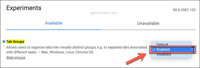 Tabgroepen inschakelen in Chrome