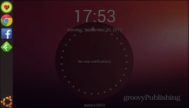 Ubuntu Lockscreen-zijbalk