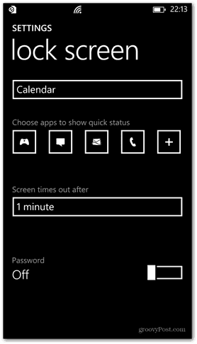 Windows Phone 8 pas het wachtwoord voor het vergrendelscherm aan