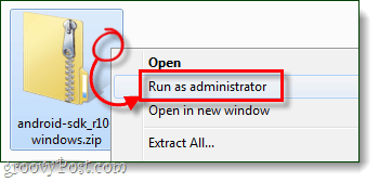 open run als administrator