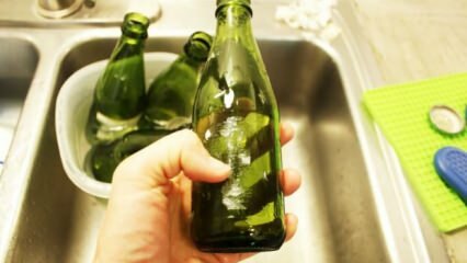 Labelverwijderingsmethode uit glazen fles