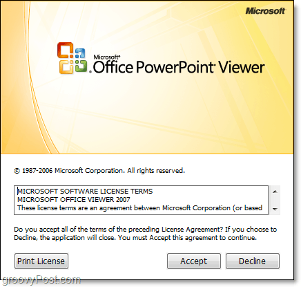 installatie van Microsoft PowerPoint Viewer