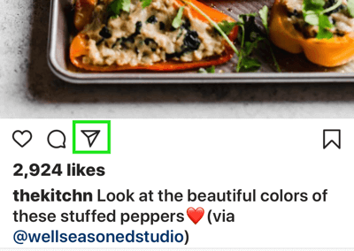 Creëer sterke, boeiende Instagram-verhalen, optie om een ​​Instagram-bericht te verzenden