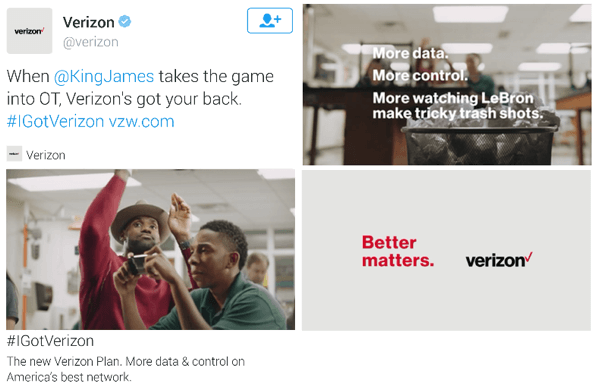 Verizon Twitter-videoadvertentie