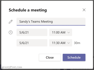 Plan een vergadering in Microsoft Teams voor later