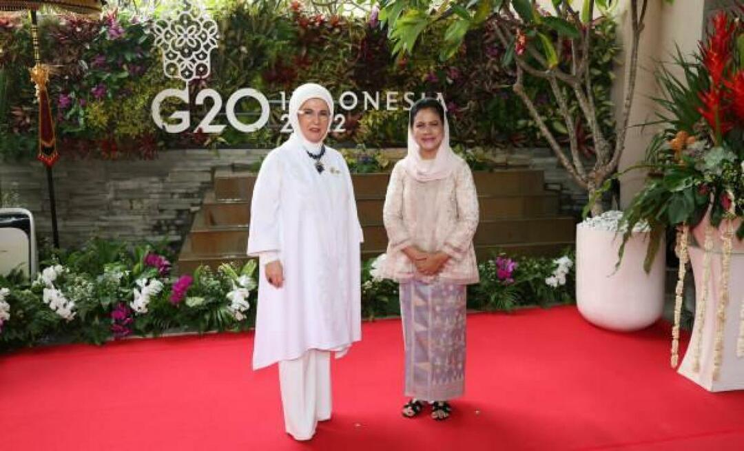 Emine Erdoğan ontmoette de echtgenoten van leiders op de G20-top