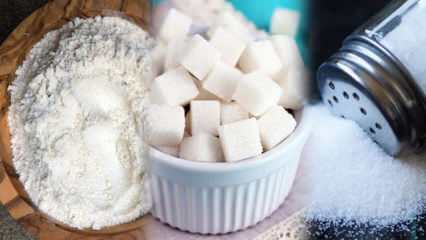 Afslankmethode, vermijd 3 blanken! Hoe blijven suiker en zout over? 3 witte voeding