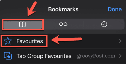 Safari iPhone-favorieten