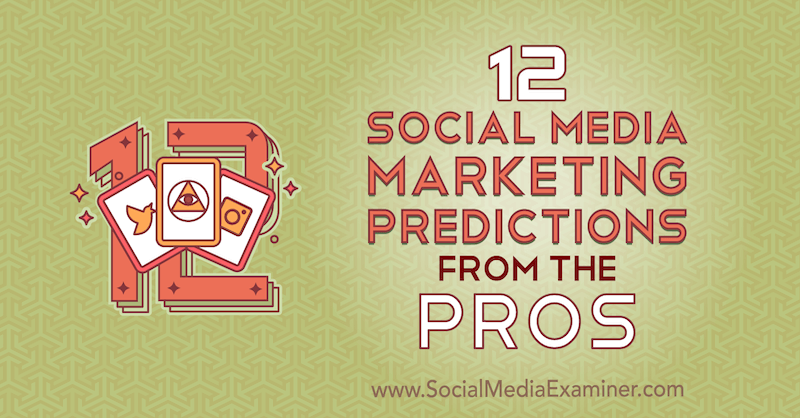 12 Social Media Marketing Voorspellingen van de profs door Lisa D. Jenkins op Social Media Examiner.