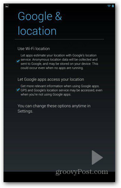 Nexus 7-gebruikersaccounts - Google-locatie