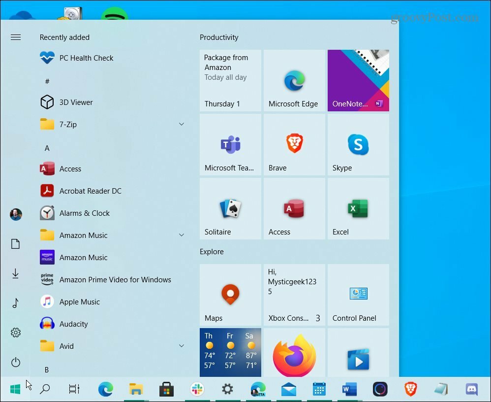 Het Windows 10 Start-menu is vergelijkbaar, maar is onhandiger en heeft live-tegels. En met een registeraanpassing kun je het op Windows 11 krijgen.