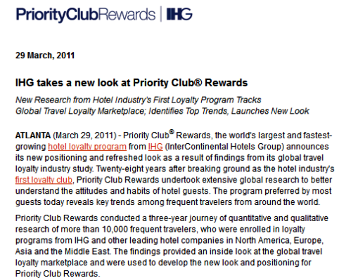 Priority Club-beloningen