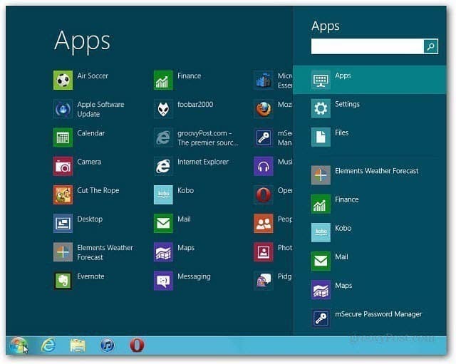 Download het Startmenu op Windows 8 met ViStart
