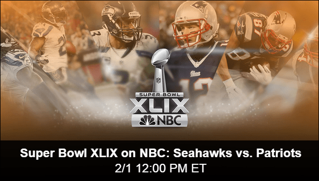 NBC Streaming Super Bowl XLIX gratis online